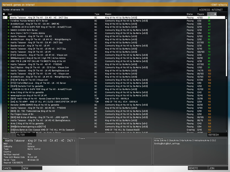 arma 3 king of the hill server files