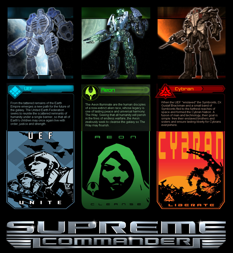 supreme commander forged alliance factions pros and cons